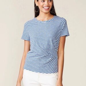ANTHEM THE LABEL Gathered Side‎ Stripe Tee M